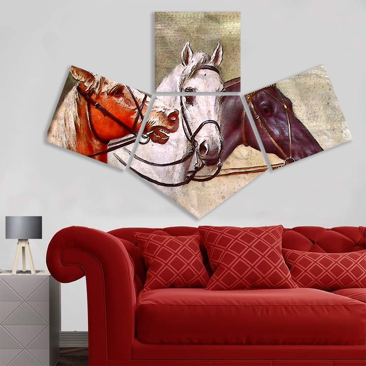 TABLEAU CHEVAL TURQUE 100X150 CM (لوحة جدارية تركية )