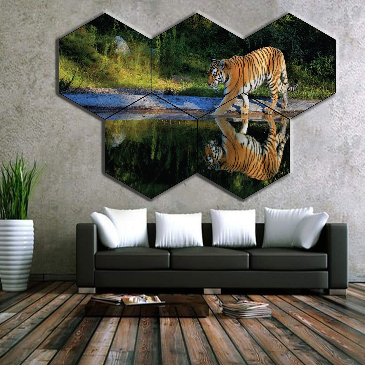 TABLEAU TIGER TURQUE 100X150 CM (لوحة جدارية تركية)