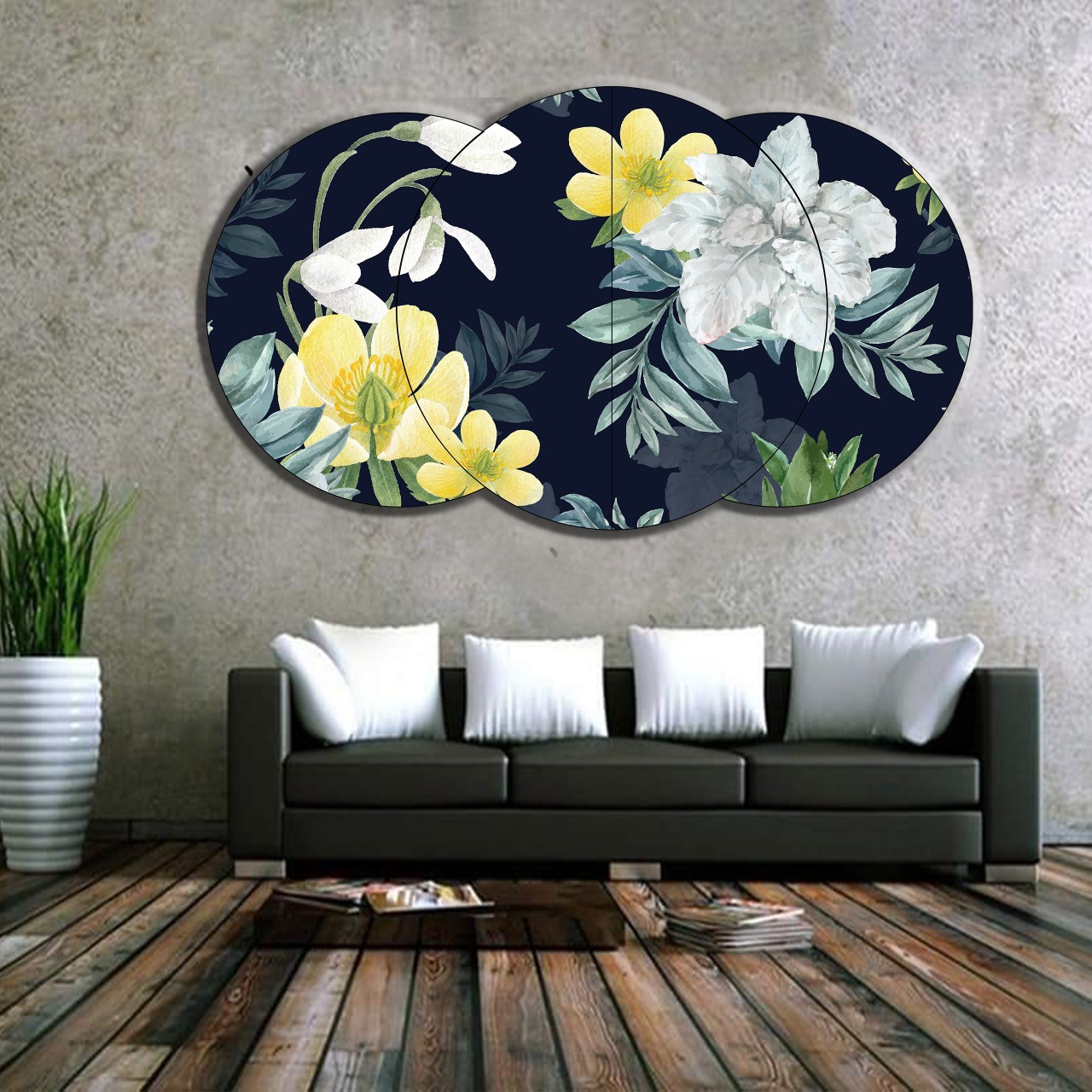 TABLEAU FLEUR TURQUE 120X80 CM (لوحة جدارية تركية)