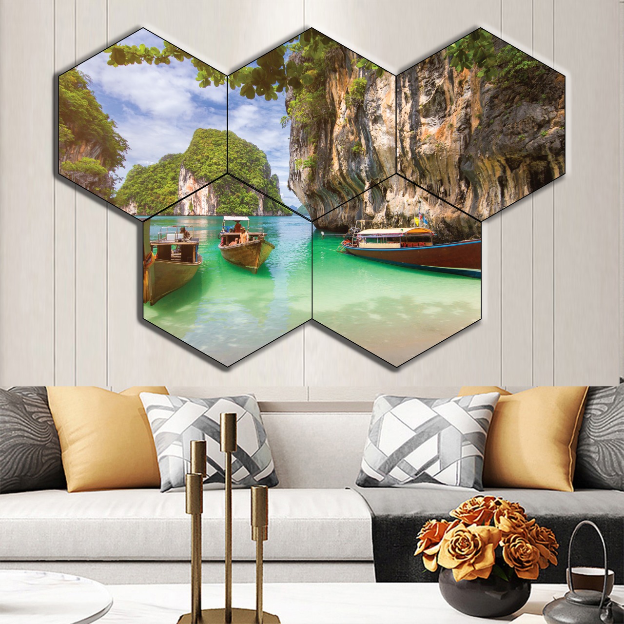 TABLEAU MODERNE NATURE TURQUE 120X80 CM (لوحة جدارية تركية من النوع الممتاز)