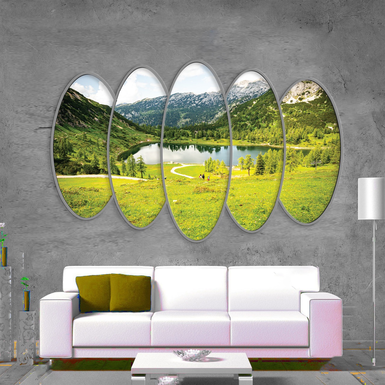 TABLEAU MODERNE LANDSCAPE TURQUE 120X80 CM (لوحة جدارية تركية من النوع الممتاز)