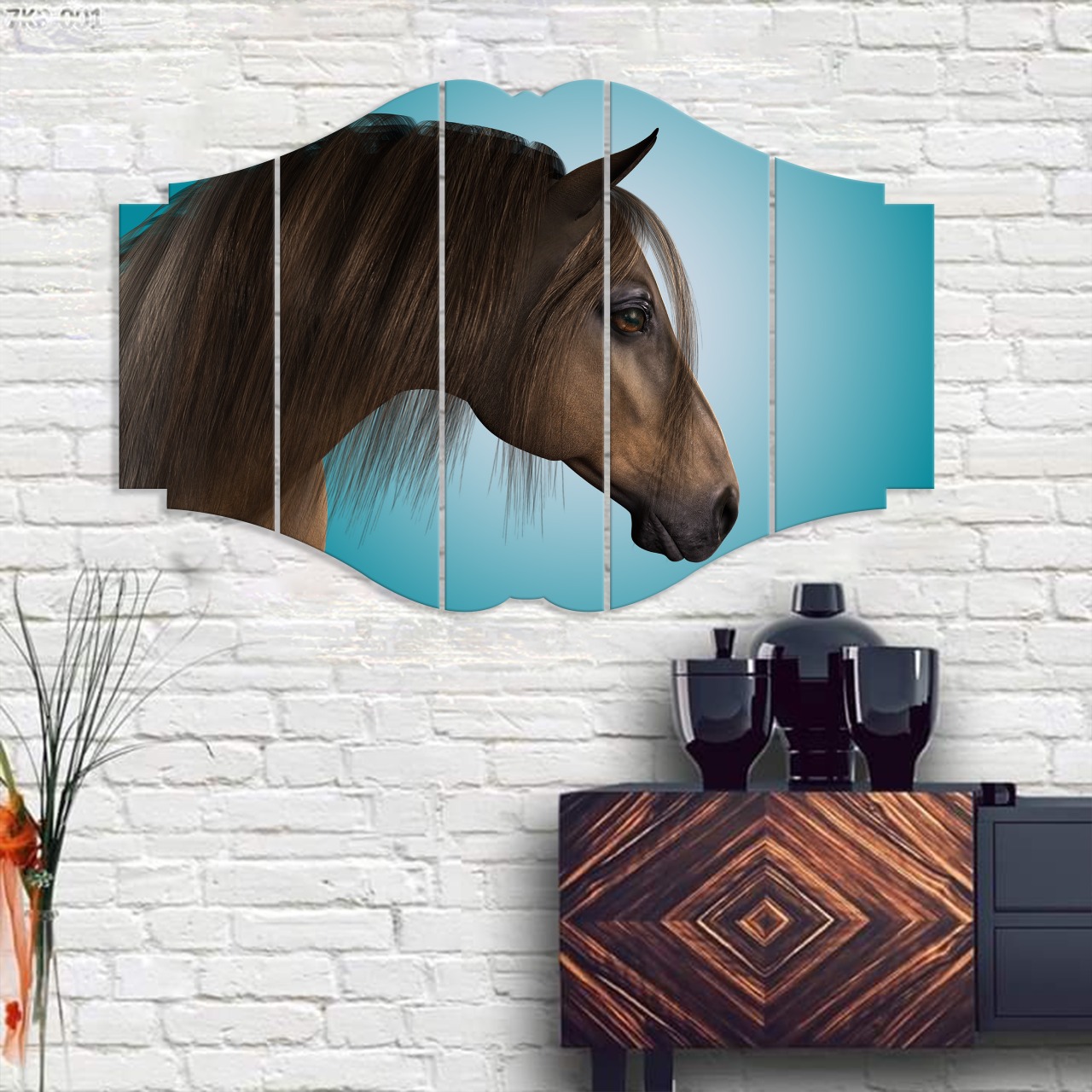 TABLEAU HORSE TURQUE 100X150 CM (لوحة جدارية تركية )
